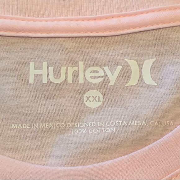 Hurley T-Shirt Pink Cotton Women’s XXL. - Picture 4 of 8